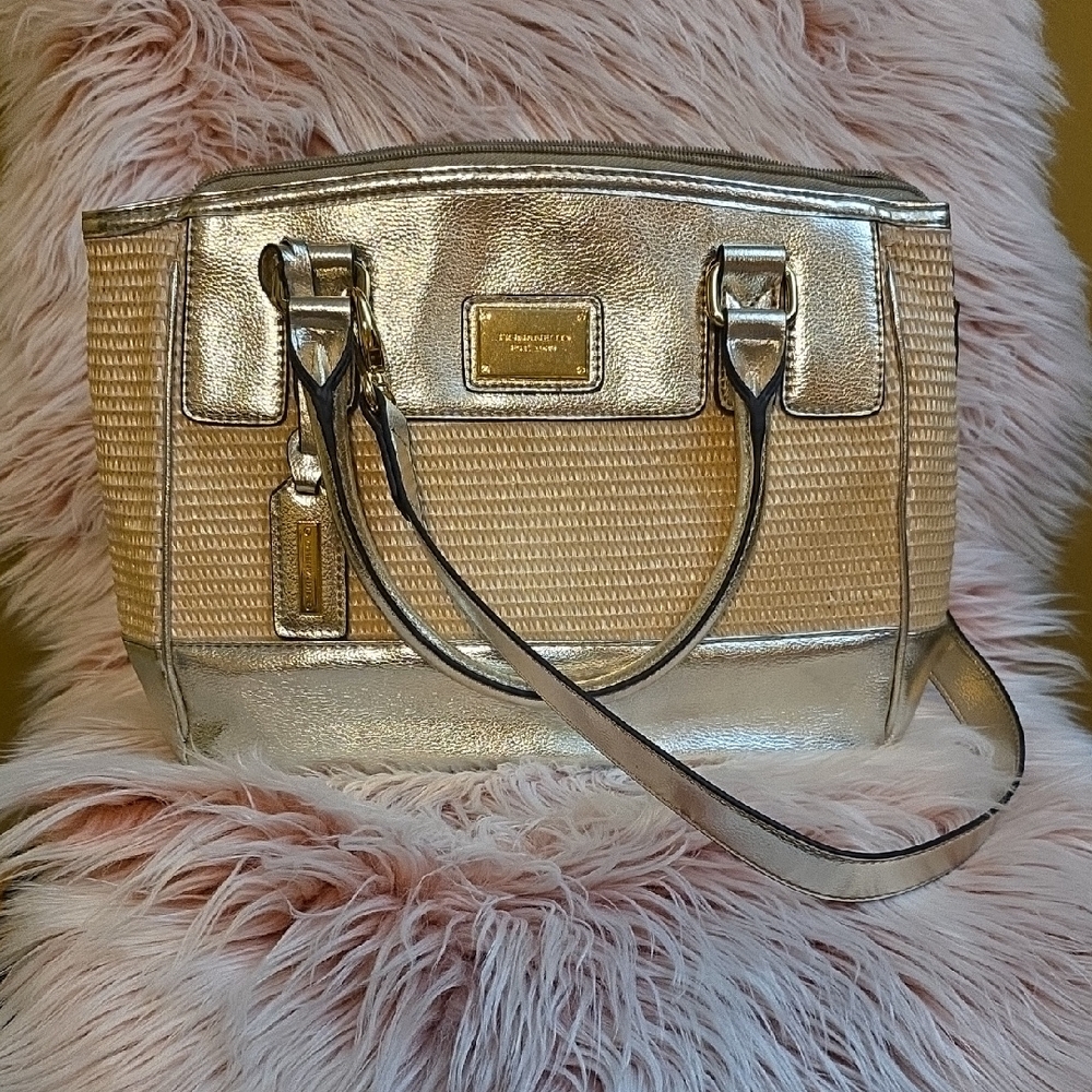 Chic Gold and Tan TIGNANELLO purse